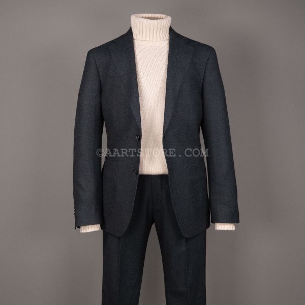 DRAGO WOOL FLANNEL SUIT FORESTA NOTTURNA
