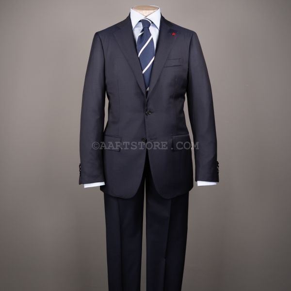 DOMENICO 130 SOLID SUIT BLU SCURO