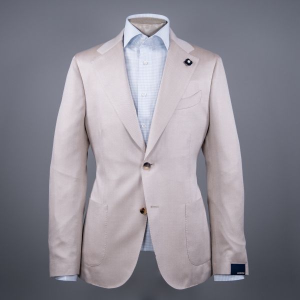 CASHMERE AND SILK SPECIAL TWILL JACKET SABBIA