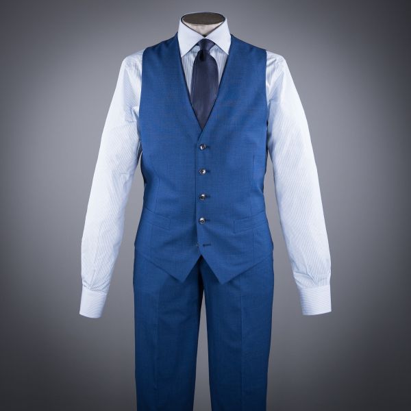 TROPICWOOL STRETCH WAISTCOAT COBALTO