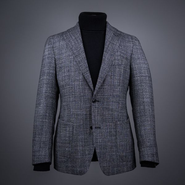 8936 MELANGE GIORGIO JACKET CREMA E NERO