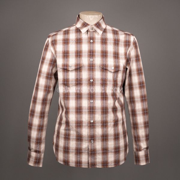 COWBOY CHECKED WESTERN SHIRT MARRONE MULTI