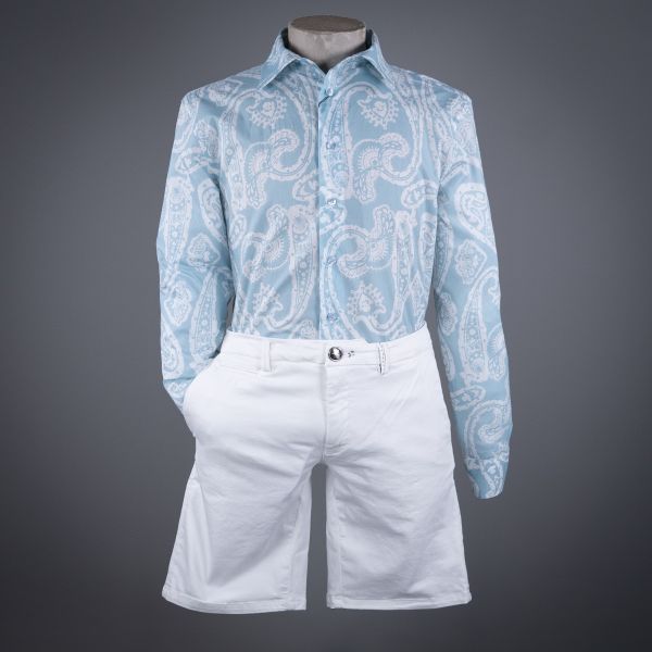 SFONDO PRINT SHIRT BLU PALLIDO
