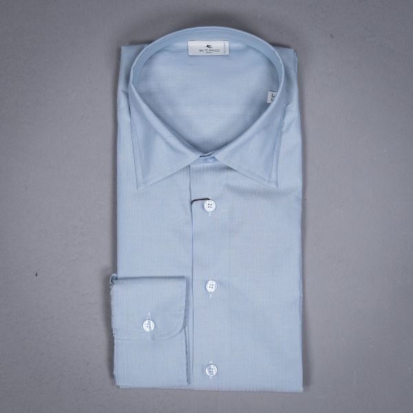 STRISCIA COTTON SHIRT GHIACCIO