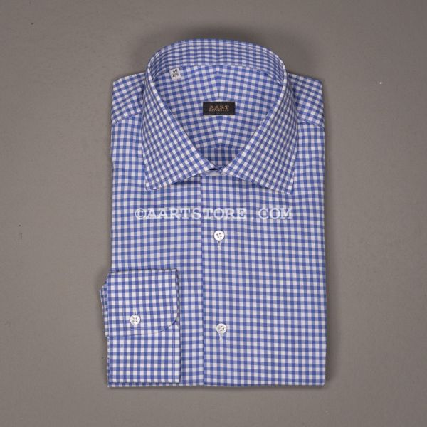 AART X THOMAS MASON GINGHAM SHIRT CORN BLUE