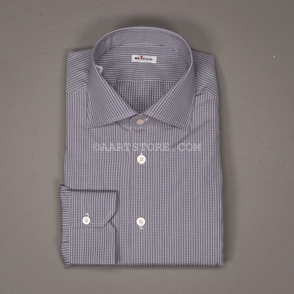 MICRO CAHIER CHECK SHIRT GRIGIO