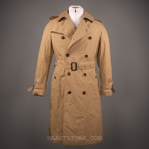 VASCO WAXED TRENCHCOAT KHAKY INGLESE