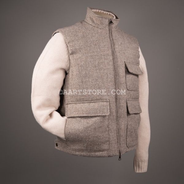 GUNNERS TWEED VEST MARMO
