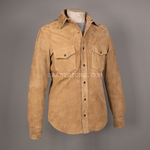 GB SUEDE OVERSHIRT HAYMARKET
