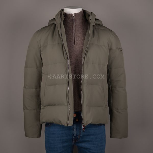 NUR-BLOUSON IMBOTTITA IN PIUMA VERDE