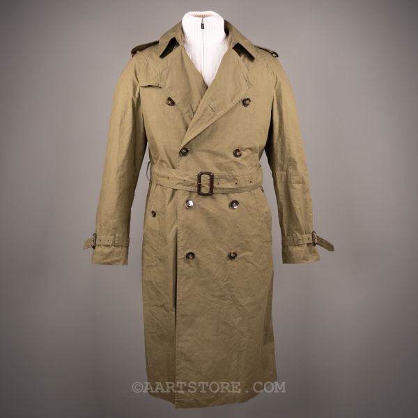 VASCO WAXED TRENCHCOAT MILITARE