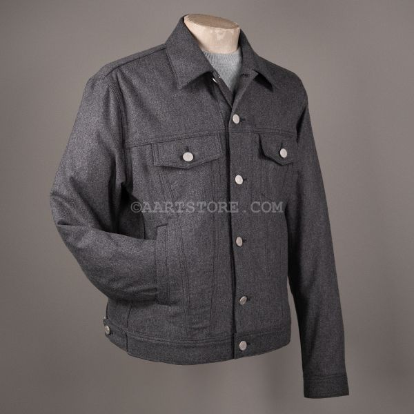 GIUBBINO TRUCKER FLANEL GRIGIO
