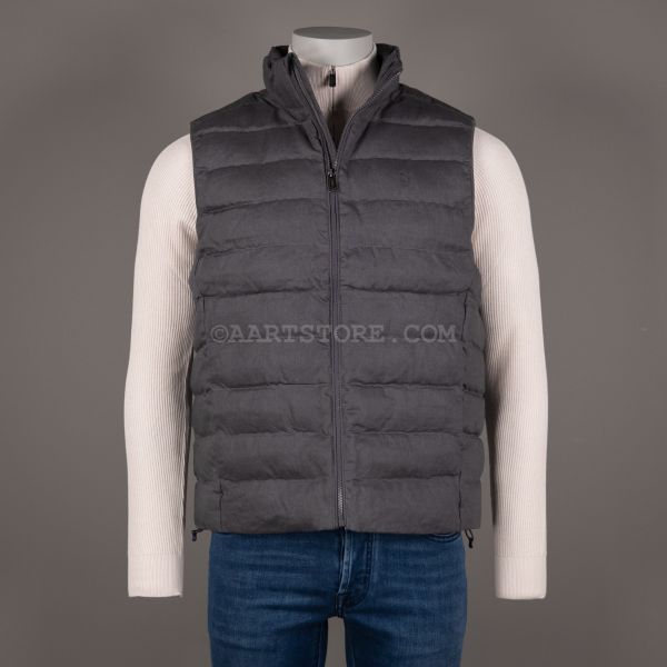 SUMMER LINEN BODYWARMER GREY CAST