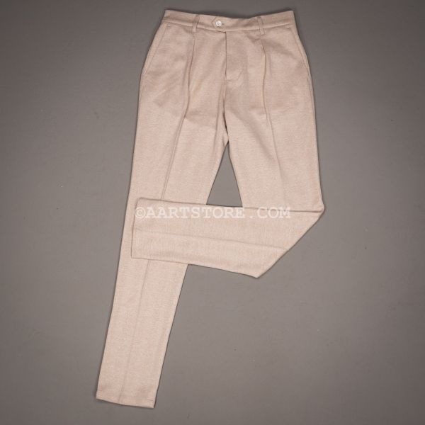 FAR SPINA JERSEY PANTALONE NATURALE
