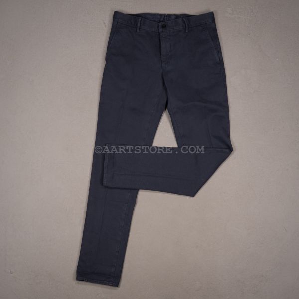 HEAVY CANVAS STRETCH SLACKS BLU NOTTE
