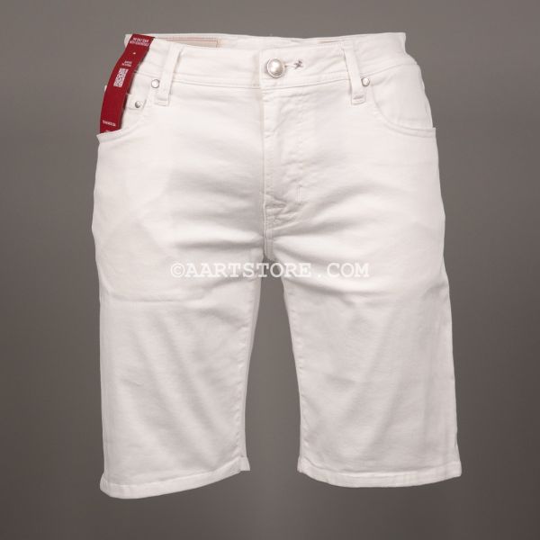 ASCANIO G365 COTTON SHORTS BIANCO