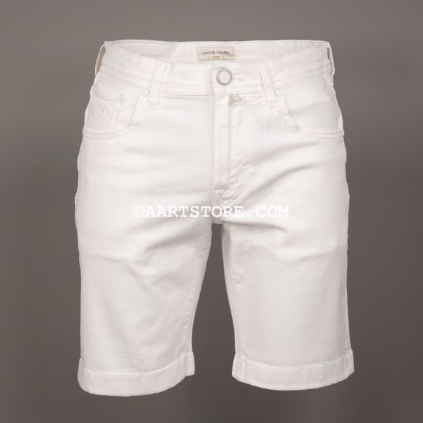 NICOLAS S3848 BULL DENIM SHORT BIANCO