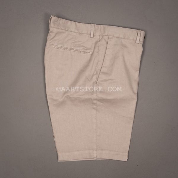 LINNEN COTTON STRETCH SHORT WARM STONE