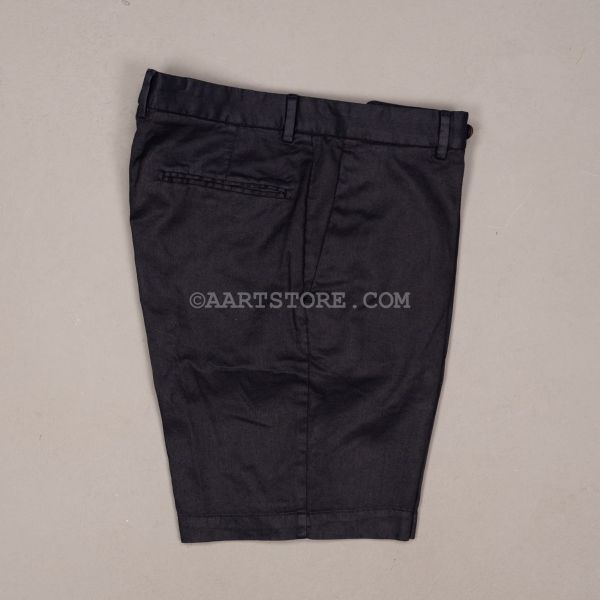 LINNEN COTTON STRETCH SHORT DARKEST NAVY