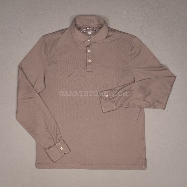 GIZA LS JERSEY POLO FROSTED TOPO