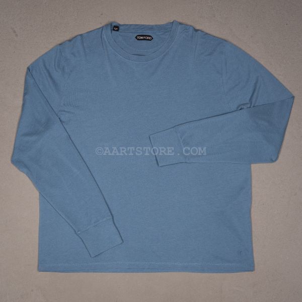BY229 LYOCEL LS T-SHIRT BLU DENIM