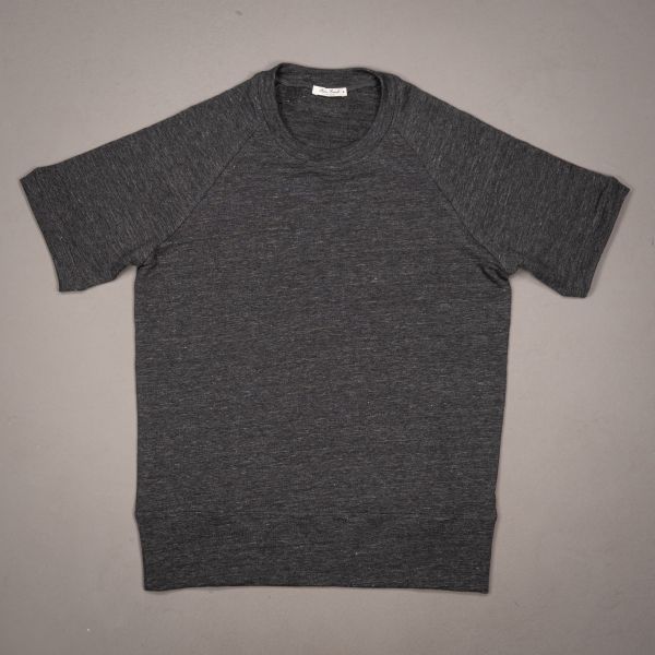 EDWIN LINNEN JERSEY SHORT SLEEVE ANTRACITE
