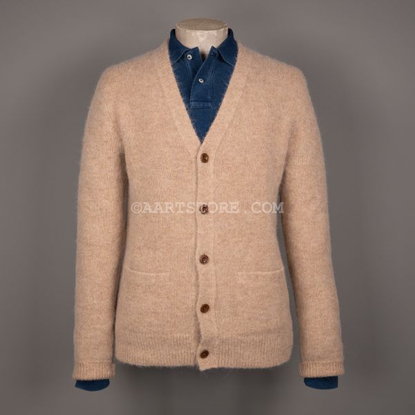 HAMPSHIRE BRUSHED CARDIGAN BEACH BROWN