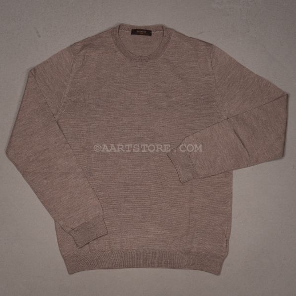 TWISTED MERINO RN KNIT TOPO