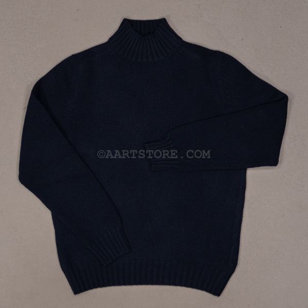 ONDA WOOL/CASH TURTLE KNIT MARE NOTTURNO