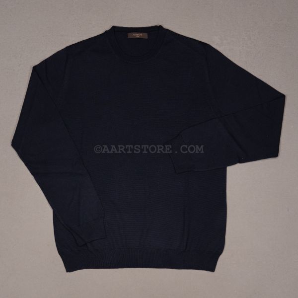 TWISTED MERINO RN KNIT NAVY