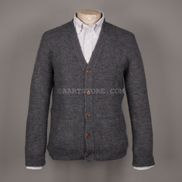 HAMPSHIRE BRUSHED CARDIG YALE GREY
