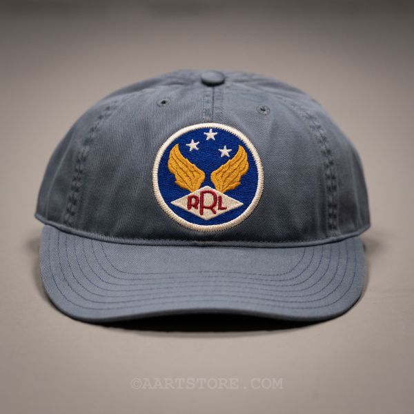 RRL AIRFORCE LOGO CAP SLATE BLUE