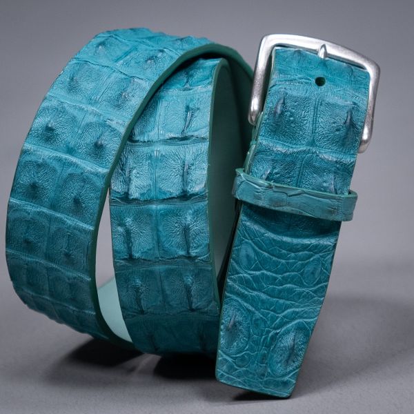 AART X PAOLOVITALE BIG CROCO  BELT TURCHESE